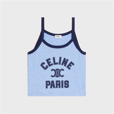 celine triomphe tank top|Celine cropped top.